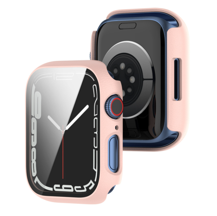 

Чехол-накладка DK Пластик Soft-Touch Glass Full Cover для Apple Watch 41mm (pink)