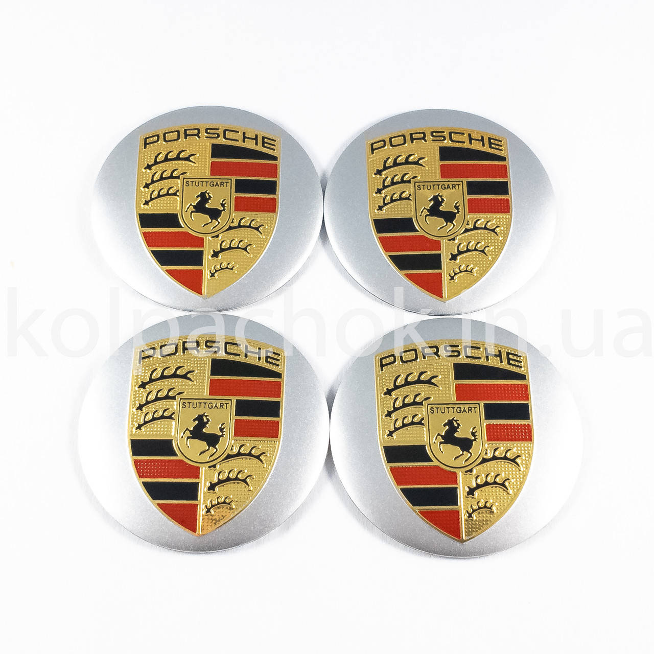 

Наклейки для колпачков на диски Porsche серебро (56мм)