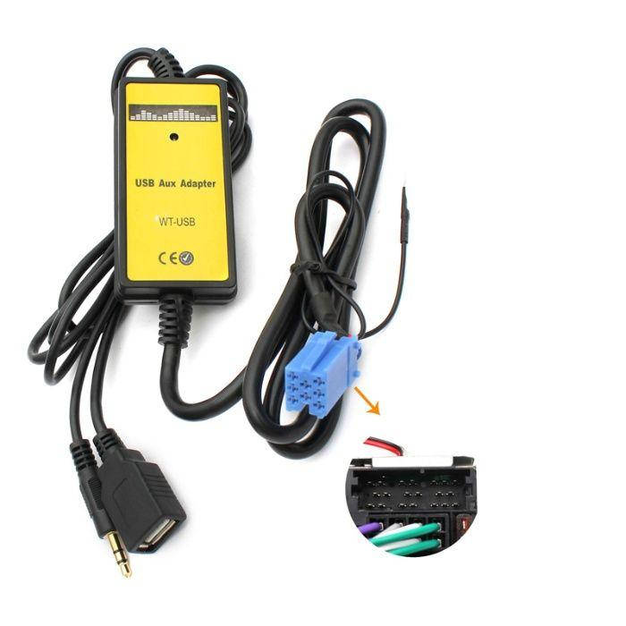 

USB AUX адаптер Audi Skoda Volkswagen Seat 8pin емулятор CD чейнджера.