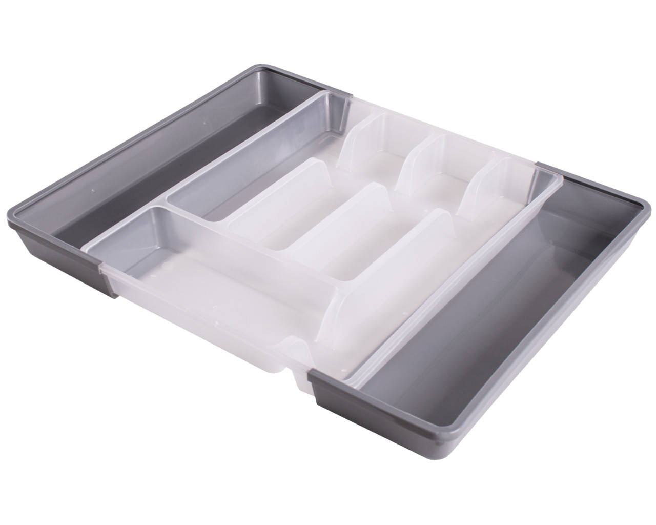 

Лоток универсальный пластиковый раздвижной 300/400/500 Прозрачный/Графит