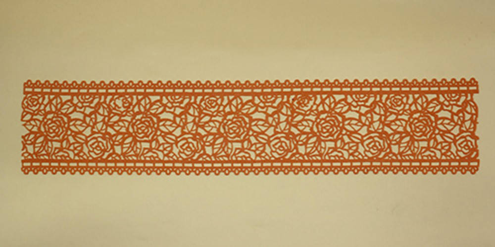 

Сахарное украшение для торта "Кружево оранжевое" 3, Черный