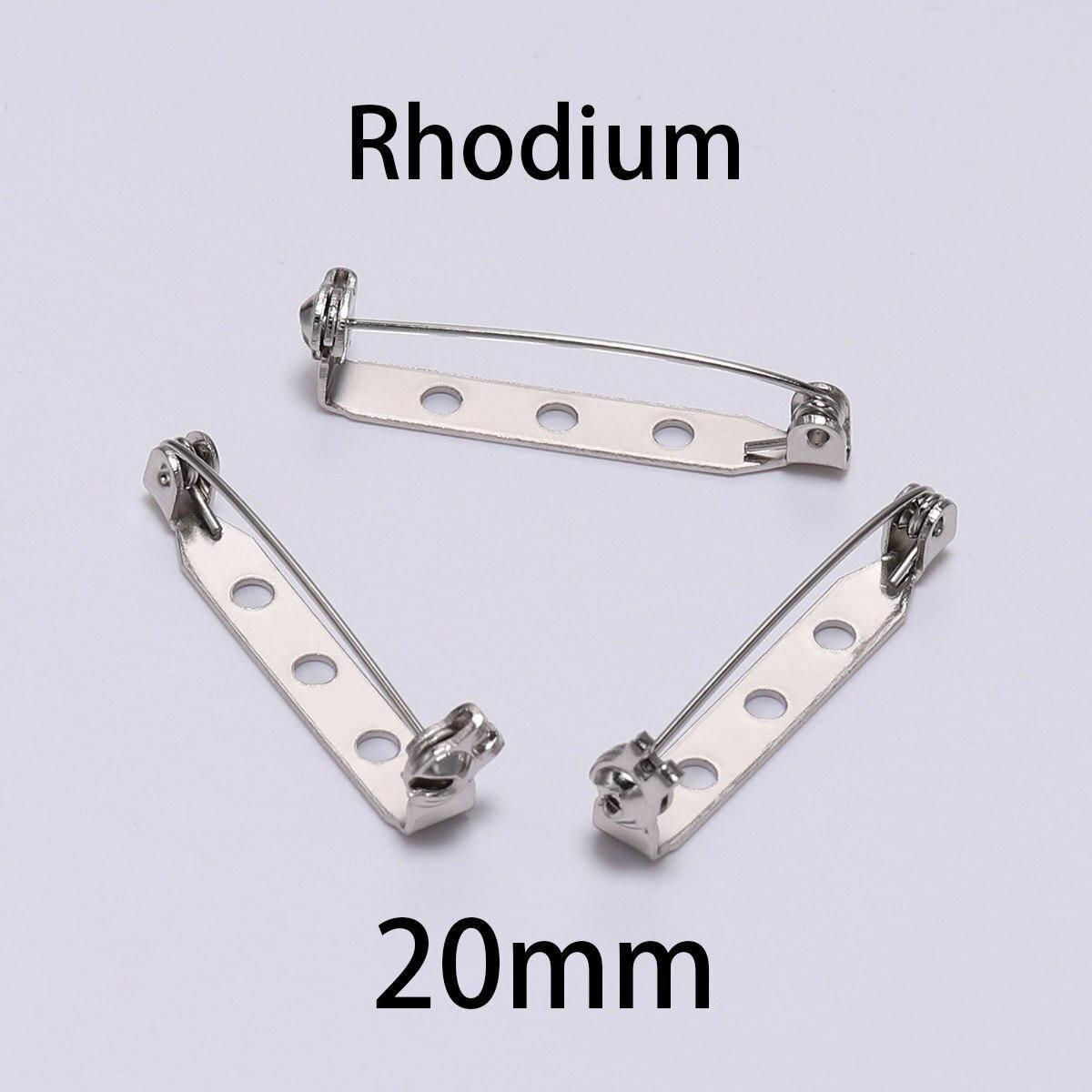 

Застежка для броши 20 мм*1 шт (Rhodium), Серебристый