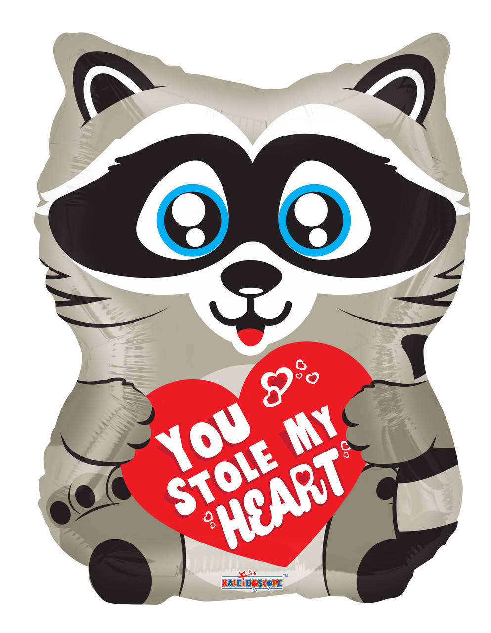 

К 18" Love Raccoon Shape Foil Balloon. Фольгированный шар Влюбленный енот 14 февраля, Разные цвета