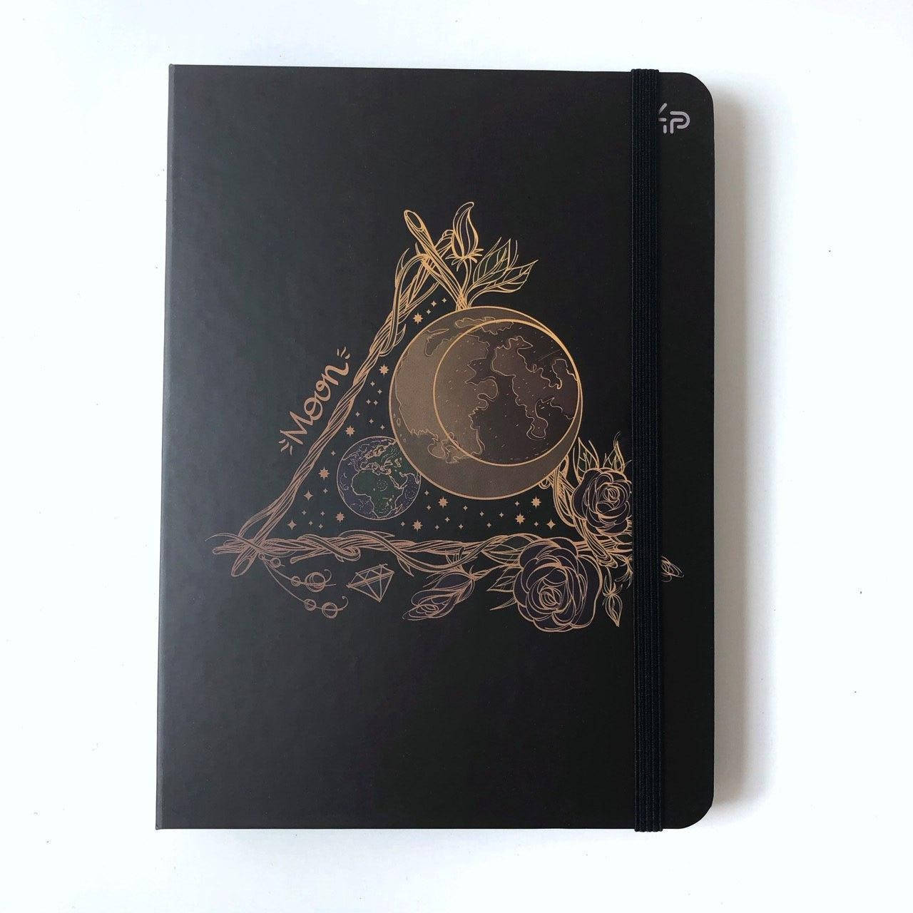 

Скетчбук с черными и бежевыми страницами Planet