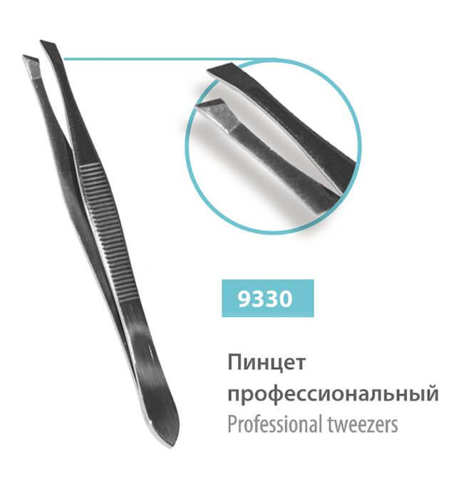 

Пинцет скошенный для коррекции бровей SPL стальной 9330