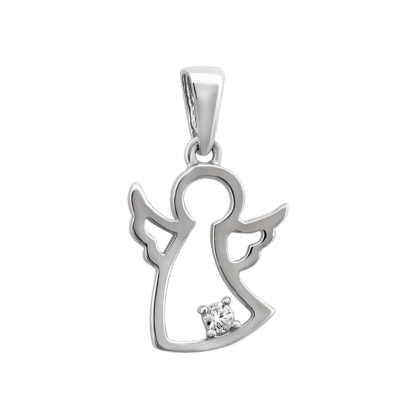 

Серебряный подвес ангелочек