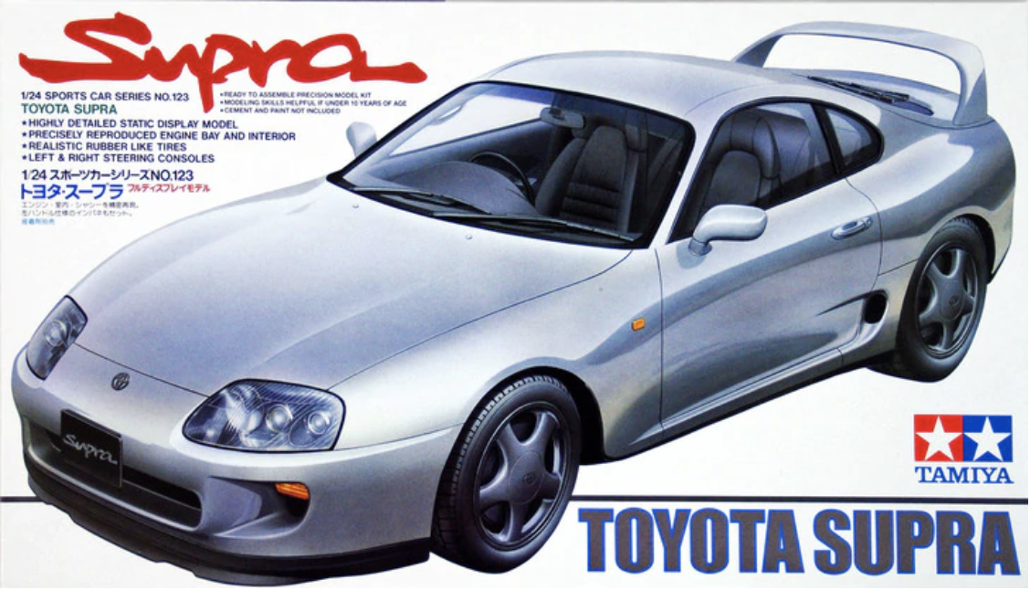

Сборная масштабная модель автомобиля Toyota Supra 1/24 от компании Tamiya 24123