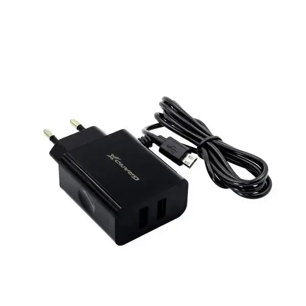 

Сетевое зарядное устройство для телефона Grand-X CH-65B Black (microUSB 2xUSB 3.1А ), Черный