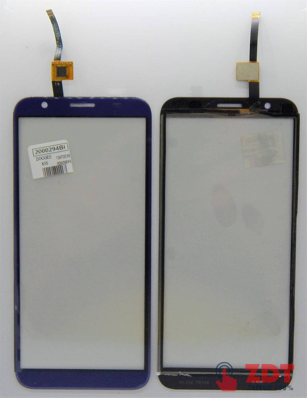

Сенсор для телефона Doogee x55 Blue Синий (2000294Bl), Черный