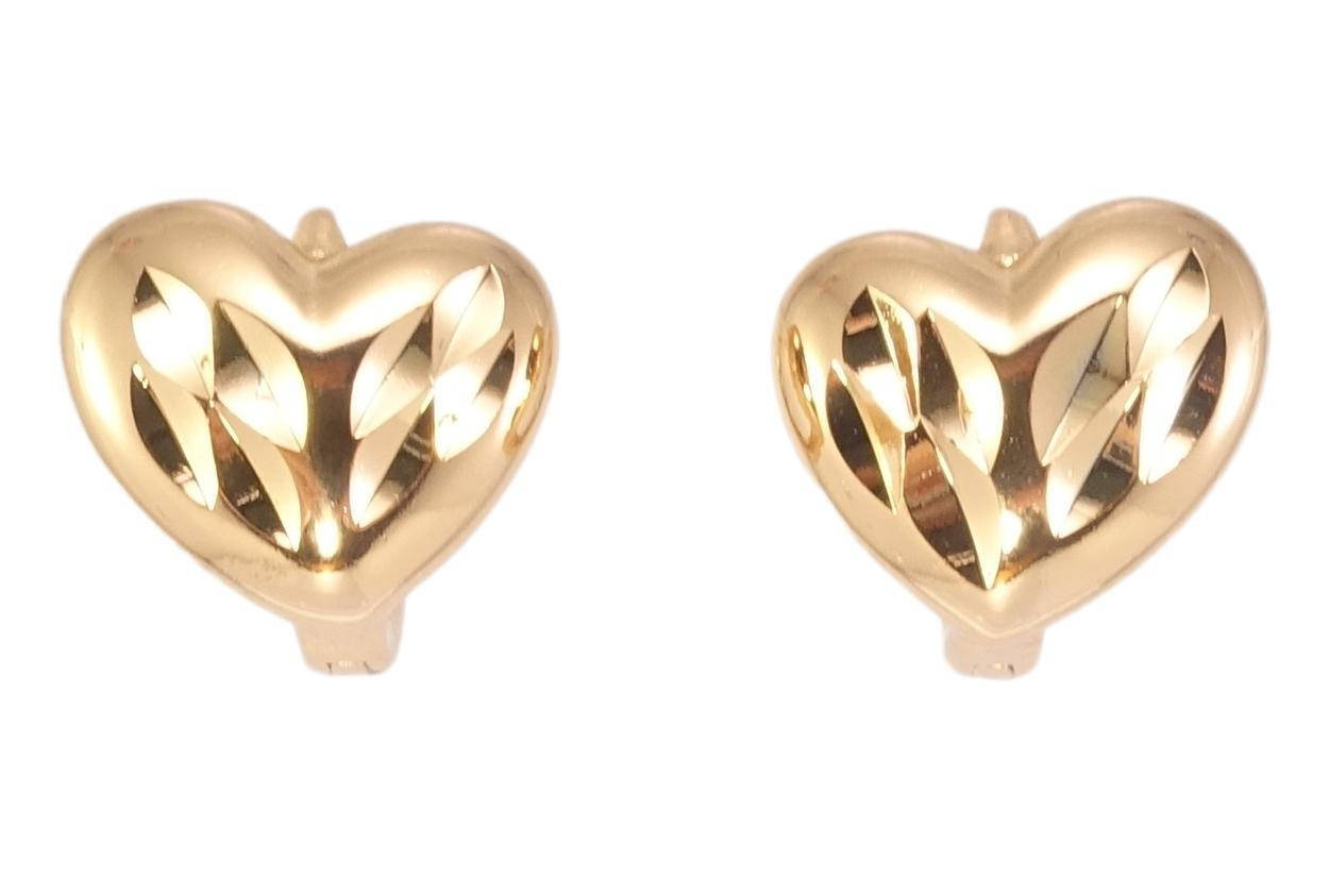 

Серьги Xuping Позолота 18K колечки "Сердечки"