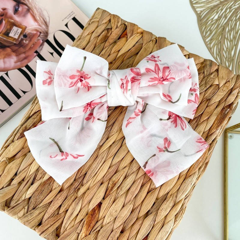 

Заколка автомат "Бант", Белый