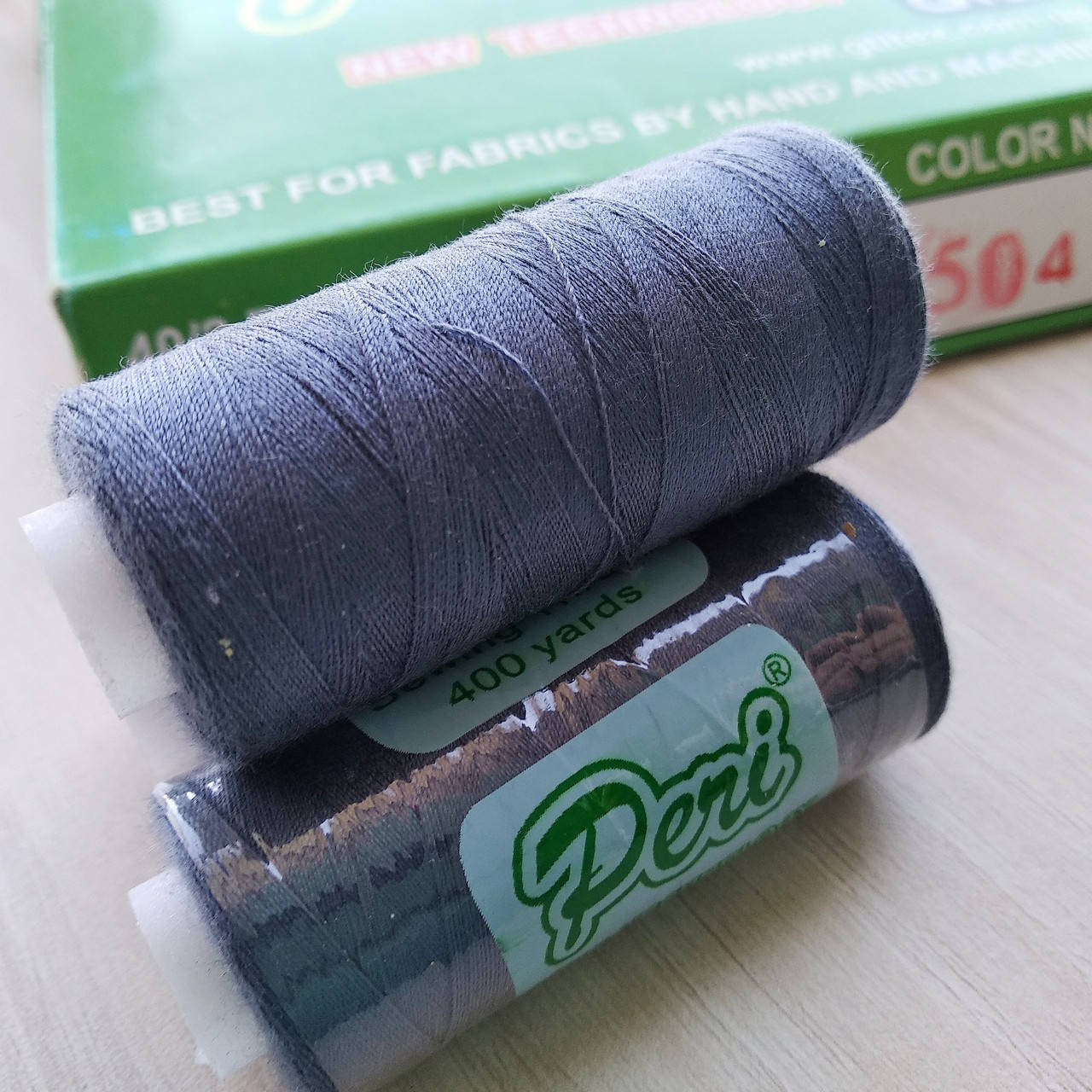 

Нитки Peri №40 котушка 400 ярд, сіро синя (504), Синий