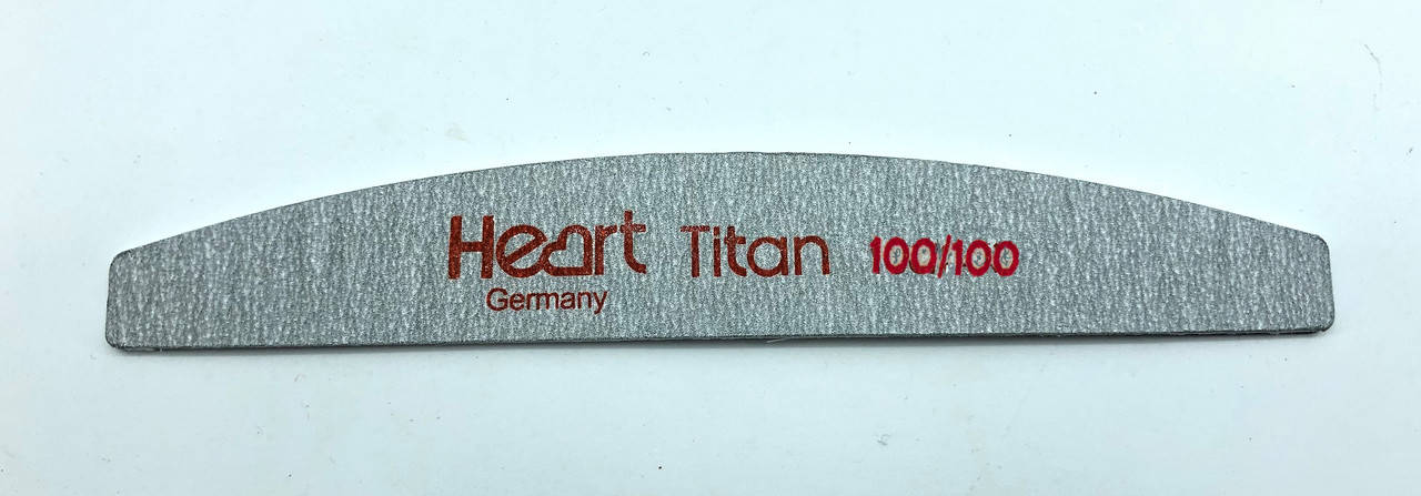 

Пилка тонкая халф (лодочка)Titan серая Heart 100/100
