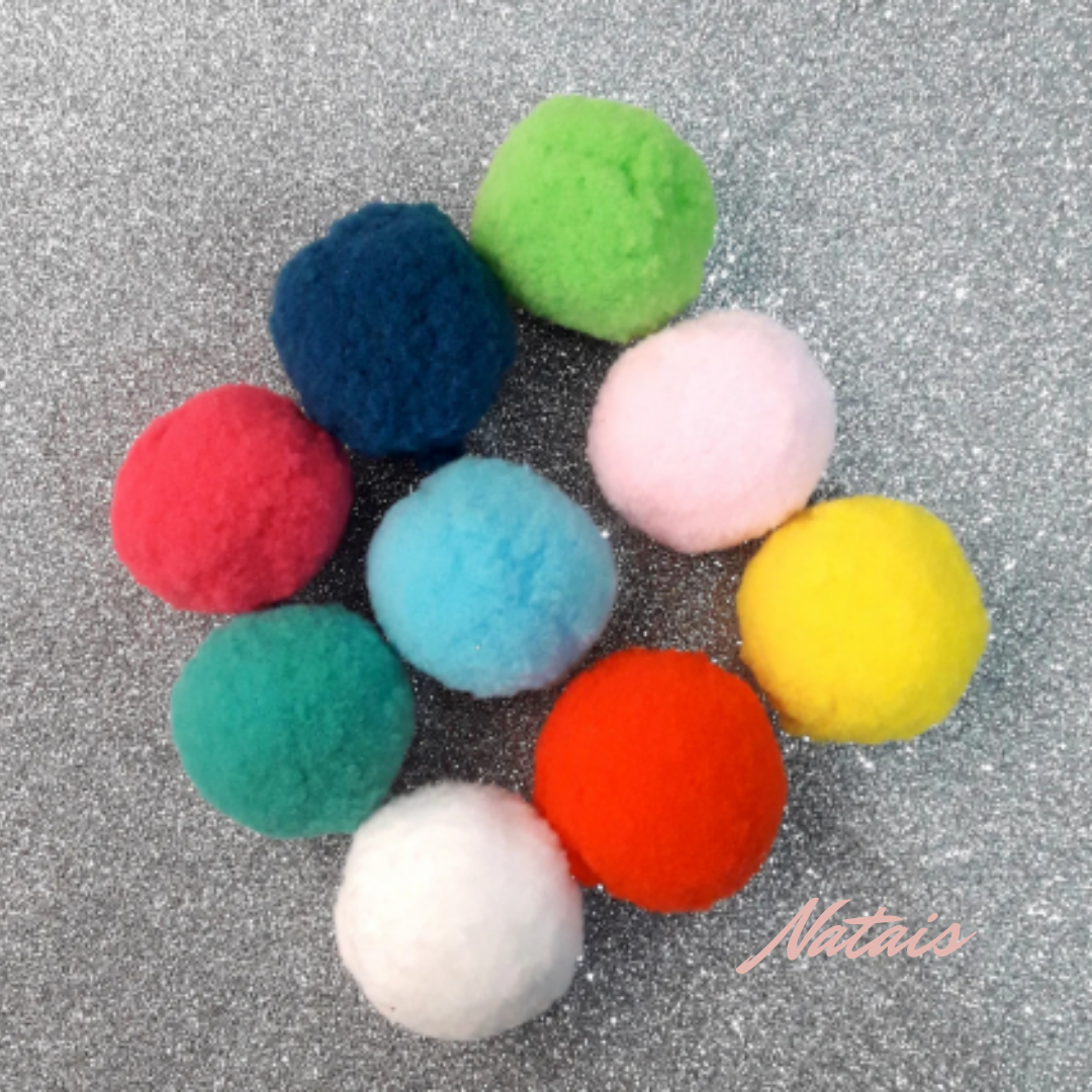 

Помпоны "Люкс", 5 см, Цвет: Микс (5 шт.)