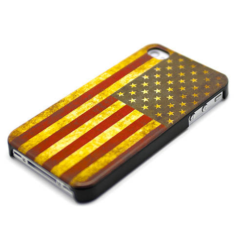 

Чехол для iPhone 4/4S - Американский флаг - ретро стиль