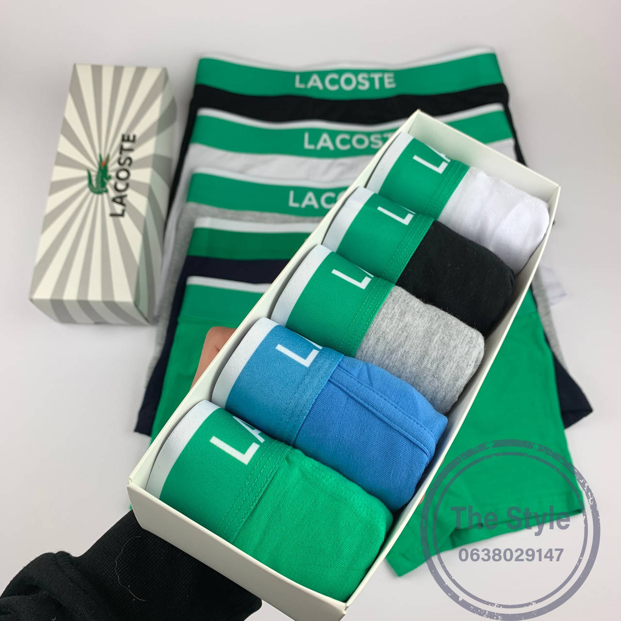 

Мужские трусы Lacoste 5 штук хлопок | Подарочный набор боксеры