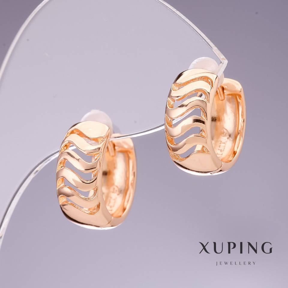 

Серьги Xuping 15х7мм позолота 18к