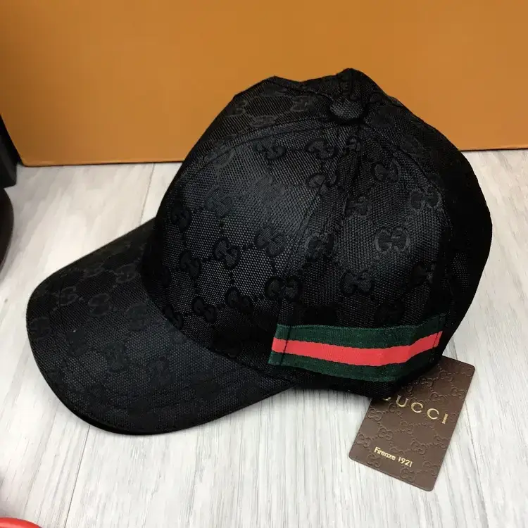 

Стильная бейсболка Gucci Web GG черная унисекс хлопковая мужская женская кепка коттон Гуччи люкс, Черный