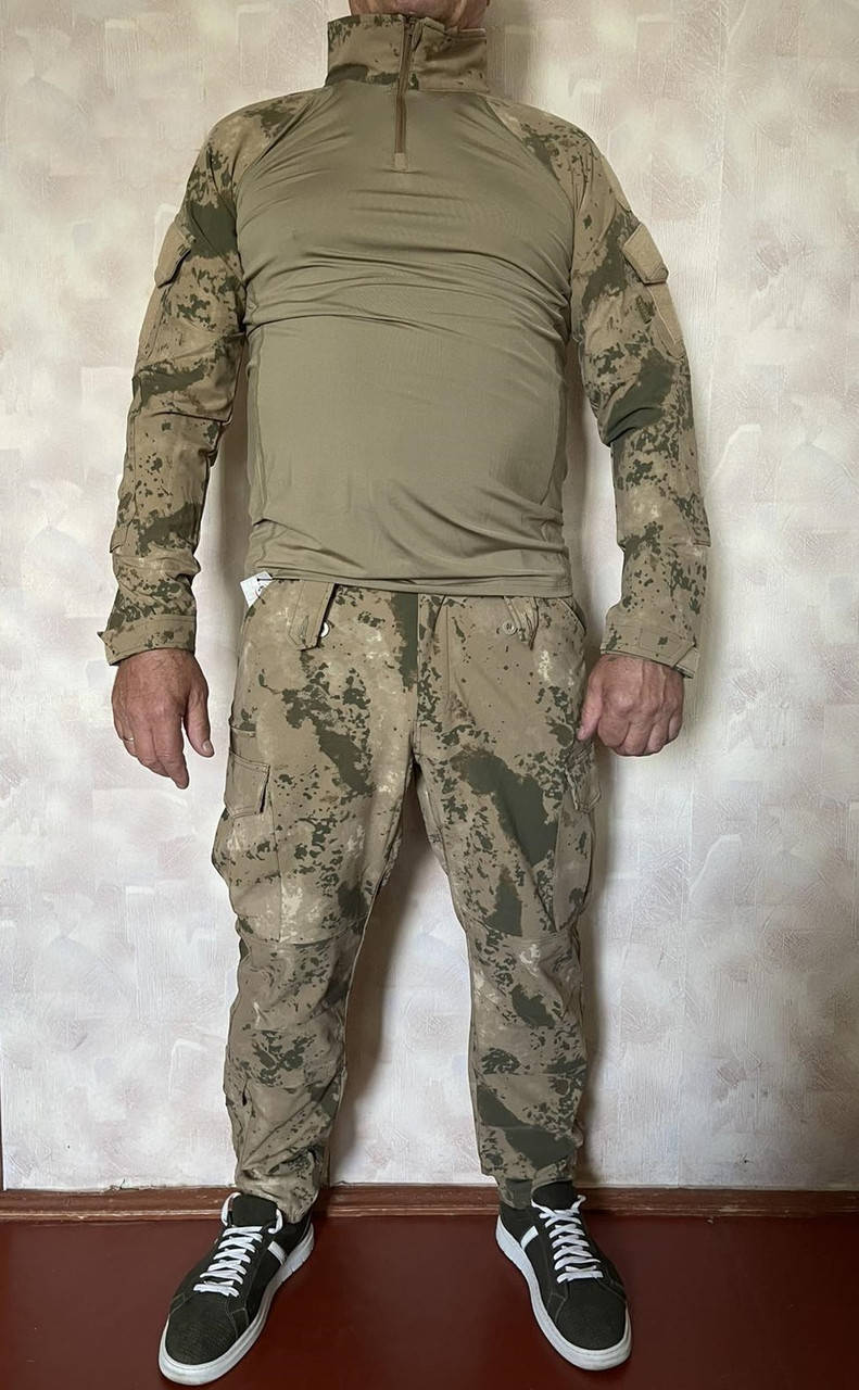 

Тактический костюм COMBAT, штаны + рубашка, цвет койот (беж) лучшее качество, Турция