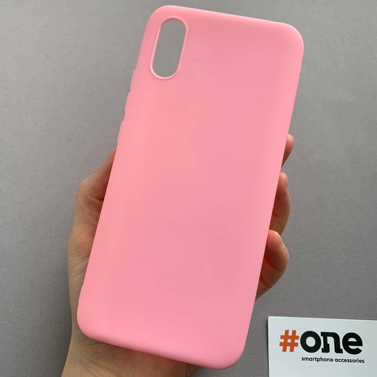 

Чехол для Xiaomi Redmi 9A силиконовый цветной плотный чехол на телефон сяоми редми 9а розовый Plain