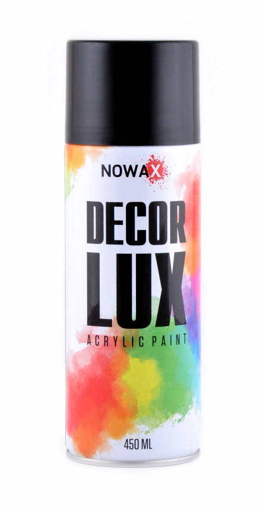 

NOWAX Decor Lux Акриловая спрей-краска черная NX48011 450мл