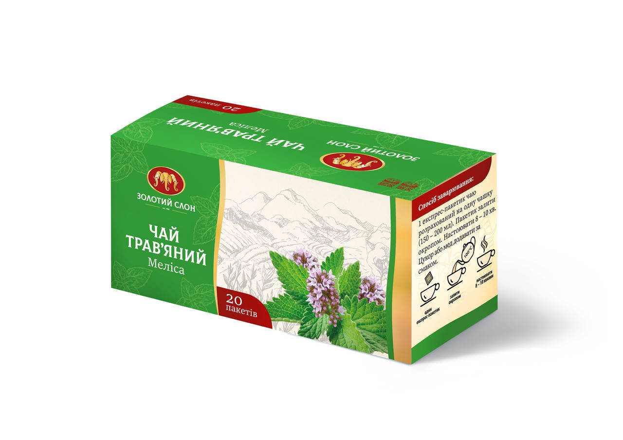

Чай Золотий Слон трав. Меліса ф/п 20*1г б/я