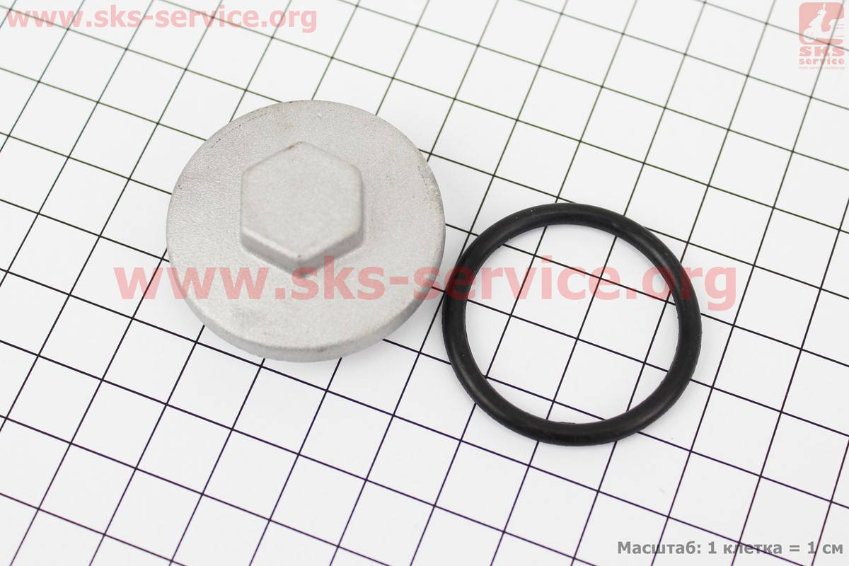 

Гайка сливная масла + манжет для китайских скутеров (двигатель 50-100сс 4-Т)