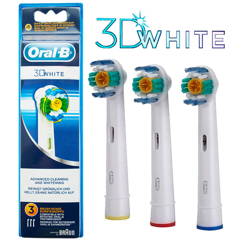 

3D White EB18 (3 штуки), насадки для зубной щетки Oral-B