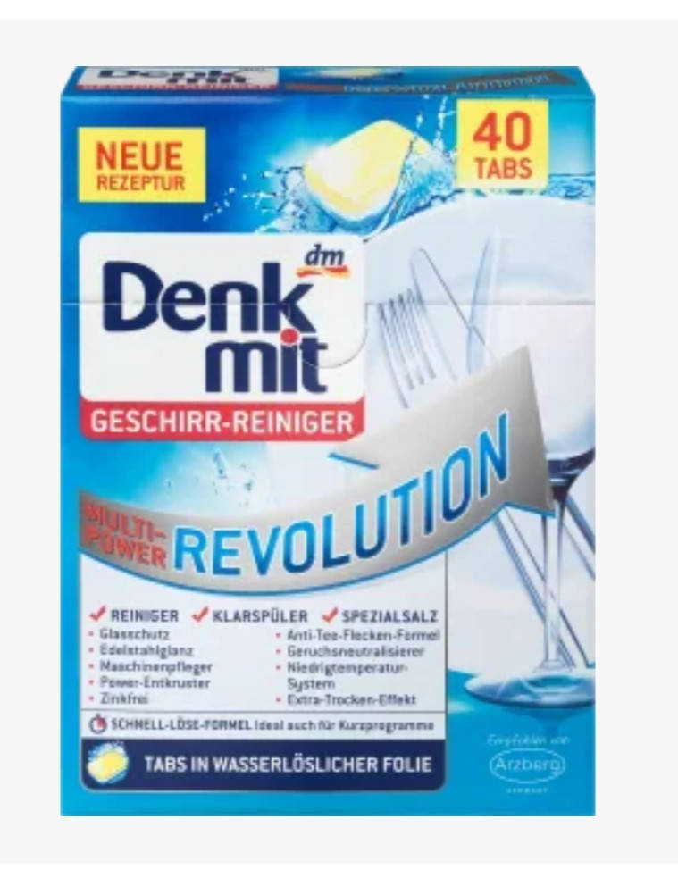 

Denkmit Multi-Power Revolution Таблетки для посудомоечных машин 40 шт