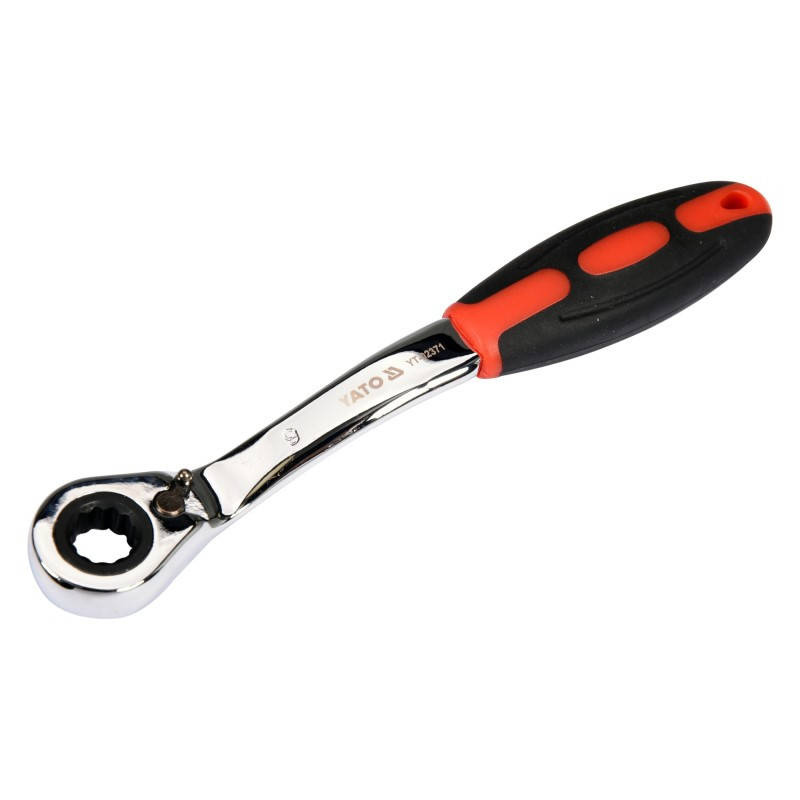 

Ключ накидной изогнутый с трещоткой YATO М9 CrV