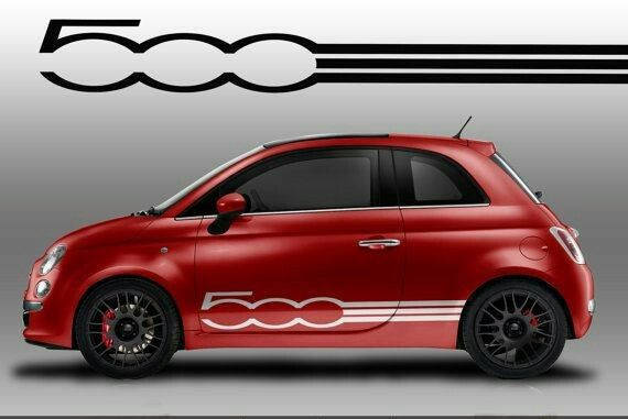 

Наклейки на авто - Тюнинг полосы "Fiat 500" 20х130 см х 2 шт