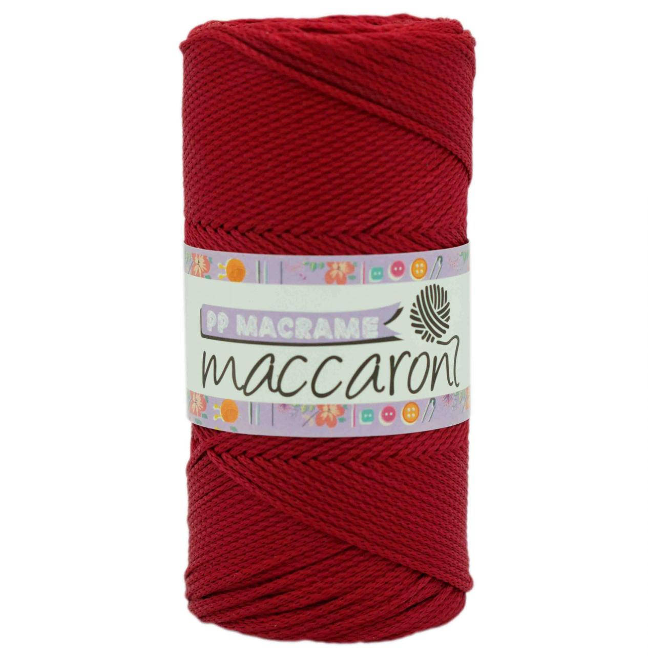 

Полипропиленовый шнур Macrame Maccaroni 2,5 mm ,молодое красное вино, Красный