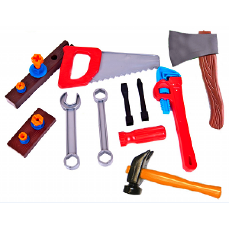 

Набор Юный Плотник 19 деталей с топором и молотком. 31-001