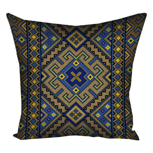 

Подушка с принтом габардиновая Украинский темный орнамент 40x40 см 4P_15UKR028, Белый