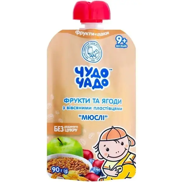 

Пюре Чудо-Чадо 90 г (Пауч) Пюре "Мюслі" фруктово-ягідне