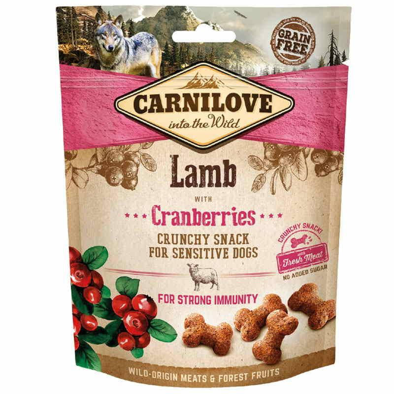 

Carnilove (Карнилав) Dog Crunchy Snack Crunchy Lamb with Cranberries - Лакомство с ягненком и клюквой для взрослых собак всех пород с чувствительным