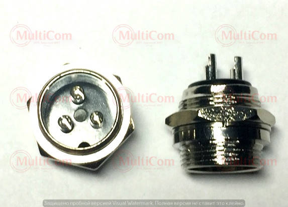 

01-06-086. Штекер MIC 333 big монтажный, 3pin, диам.-20мм