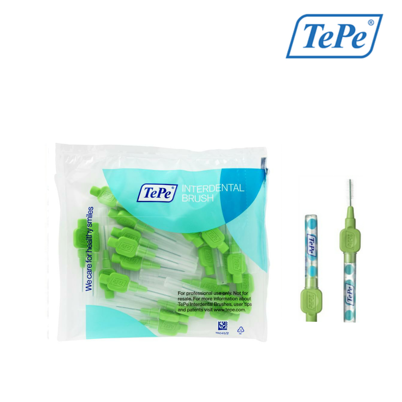 

Межзубная щетка TePe Original, зеленая (0,8 мм), 25 шт.