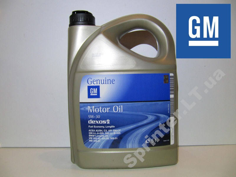 

Моторное масло GM Synthetic Longlife 5W-30 dexos2 5L