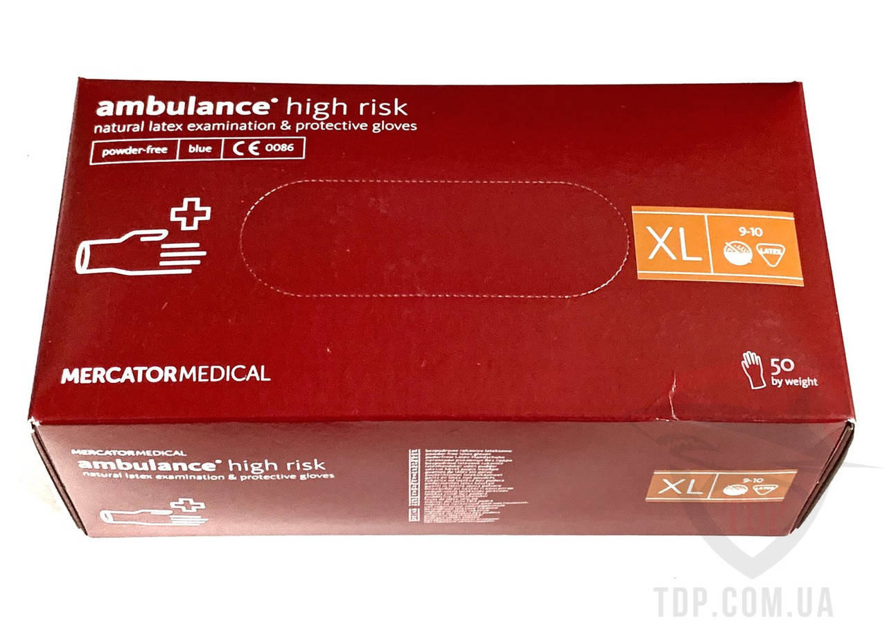 

Прочные)  Перчатки Mercator Medical Ambulance High Risk латексные нестерильные неопудренные 25 пар Синие, Синий
