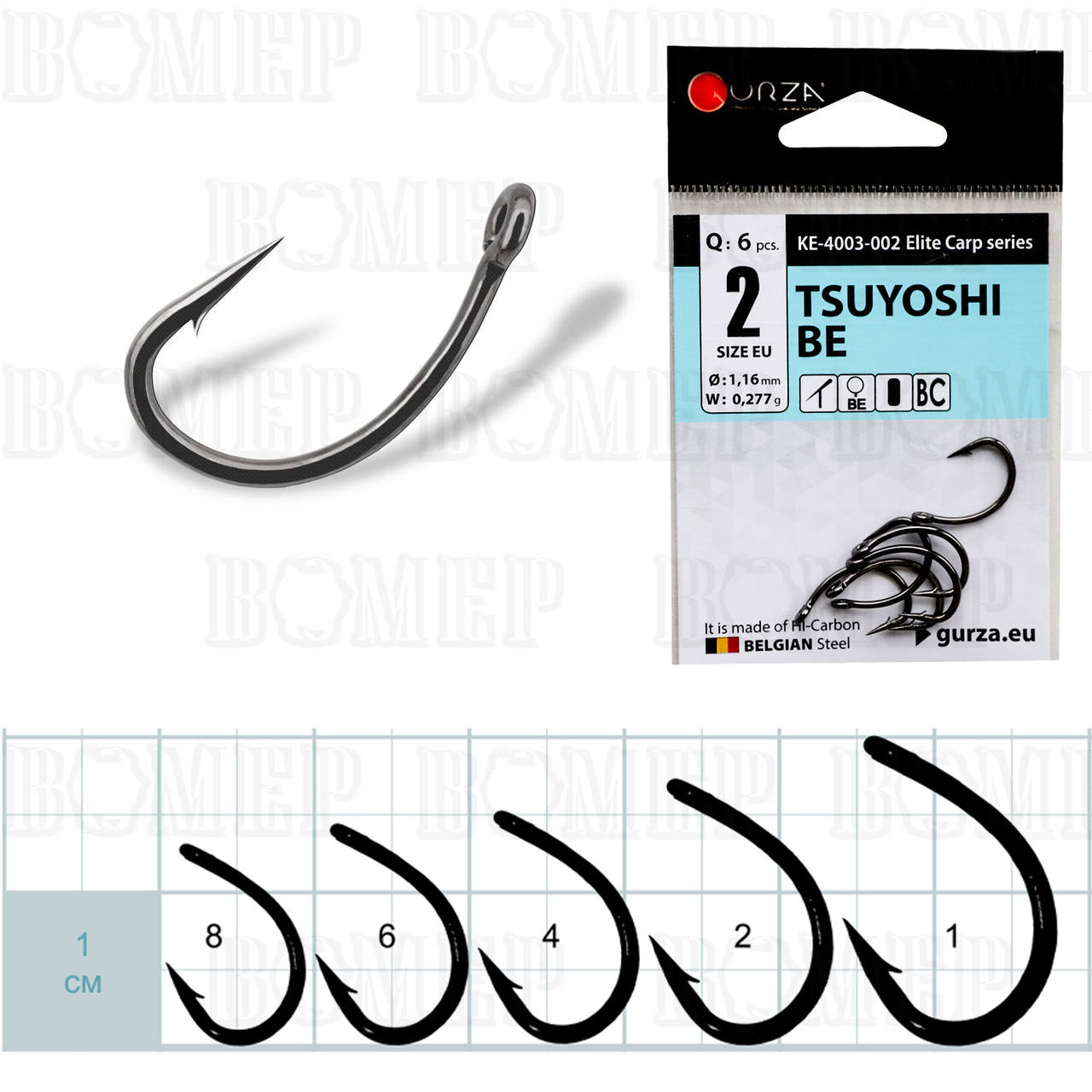 

Гачок GURZA Tsuyoshi Brazed Eye BC (Ø1,07мм) #8 9шт (10шт в уп)