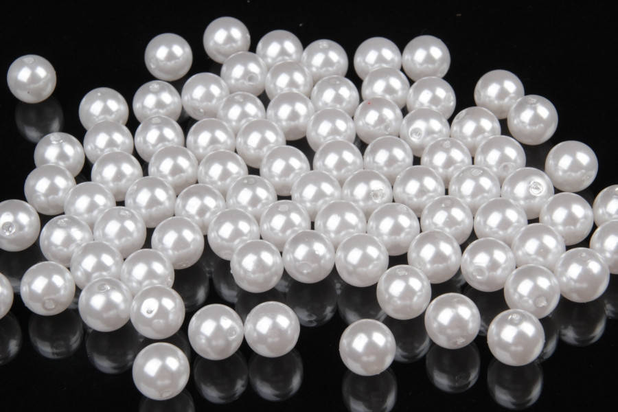 

Жемчуг бусины 8 мм Белый (фасовка 100 шт)