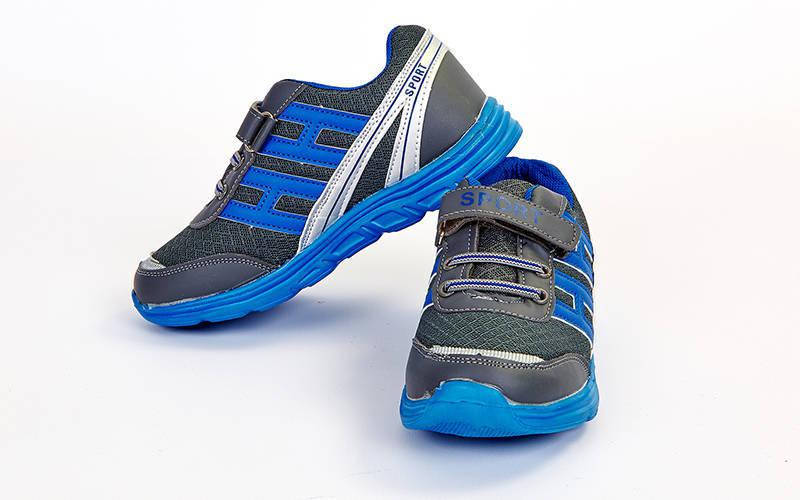 

Кроссовки подростковые SPORT OB-4106-GRBL-MIX (р-р 31-36) (верх-PL, PVC, подошва-EVA, серый-синий)
