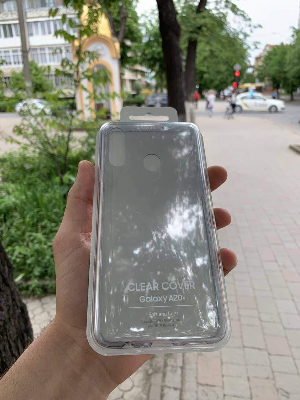 

Чохол силікон Samsung Galaxy A20s прозорий, Черный