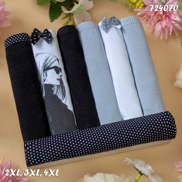 

Трусики женские Nicoletta Турция недельки 2xl 3xl 4xl 5xl | 7 шт 2xl