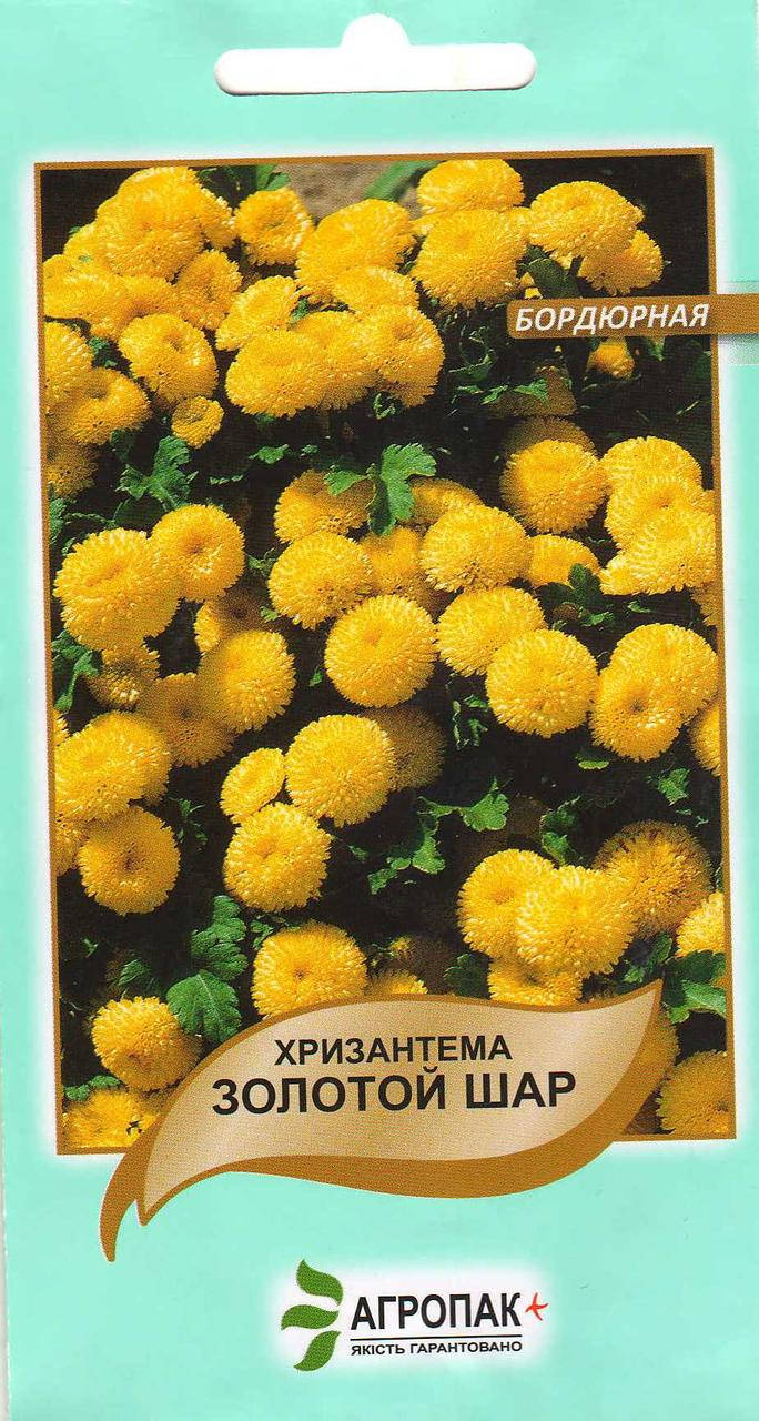 

Семена цветов Хризантема Золотой шар Агропак плюс, Желтый