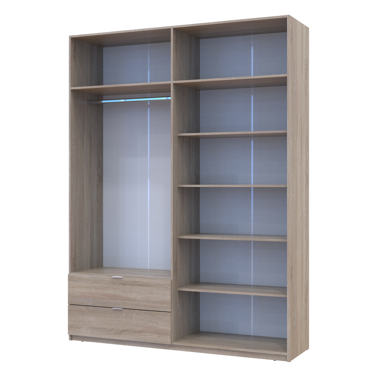 Розпашна Шафа для одягу Doros Лукас Дуб Сонома 180х50х240 (80737731) 3