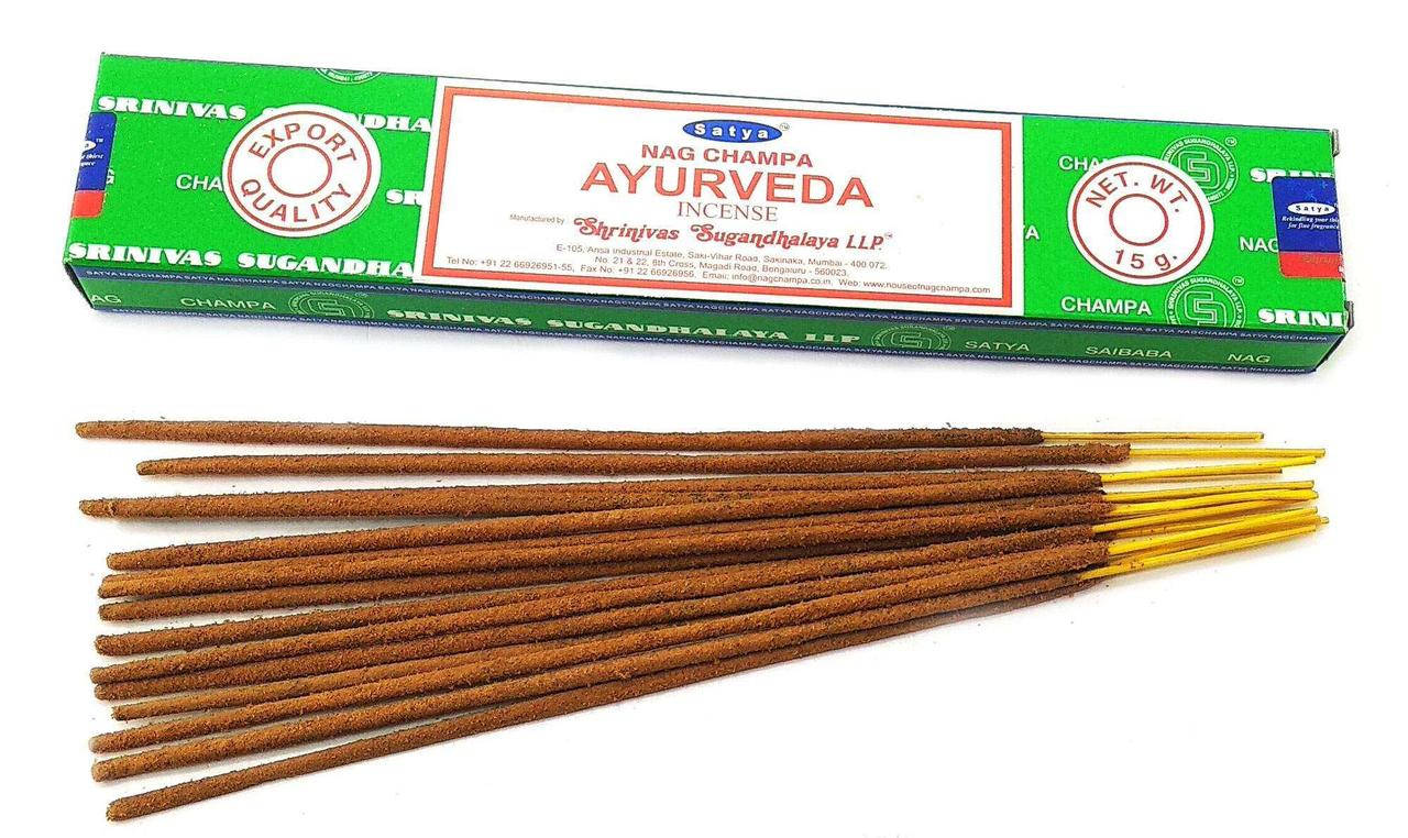 

Натуральные аромапалочки Ayurveda (Аюрведа)(15 gms)(Satya) Масала благовоние
