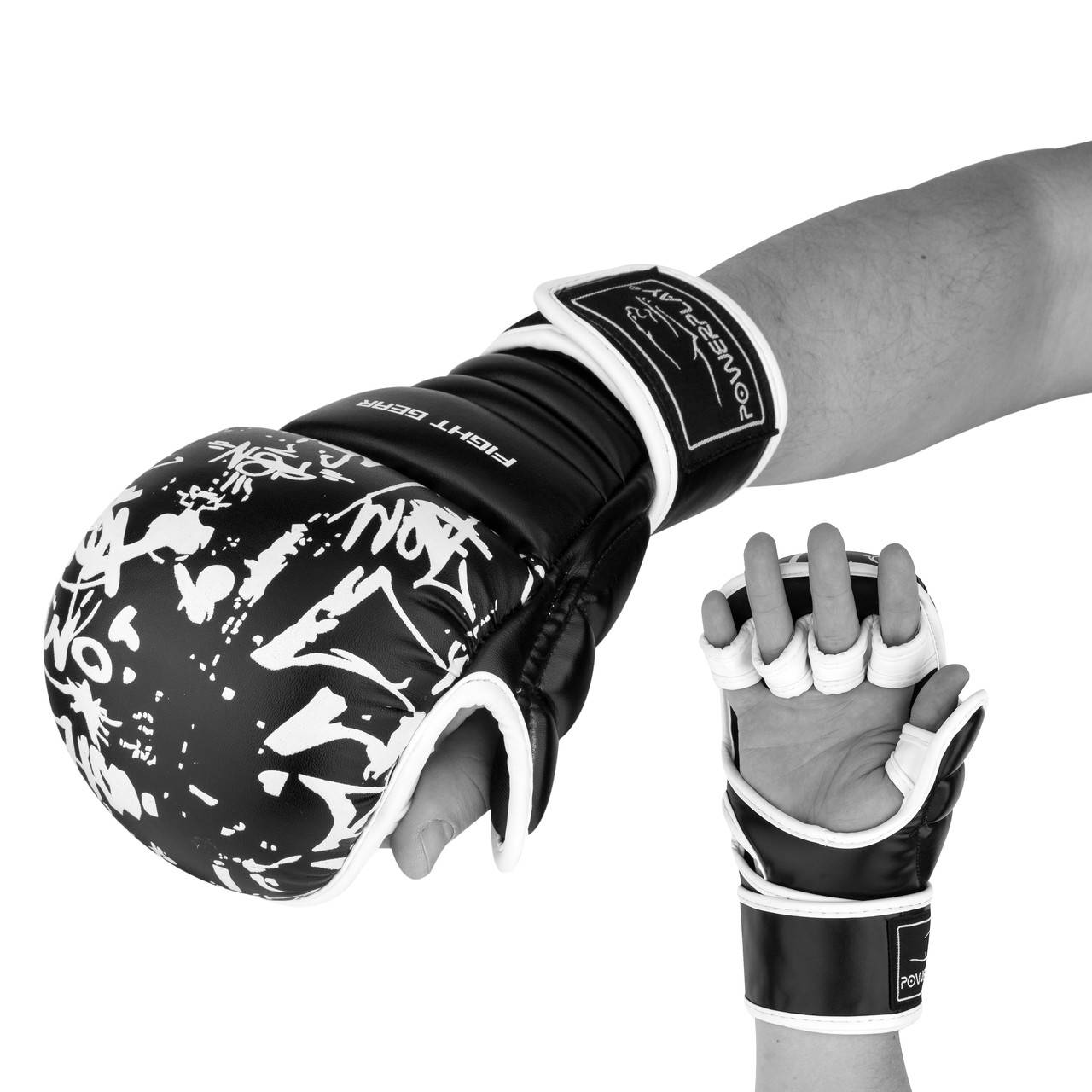 

Перчатки для Karate PowerPlay 3092KRT Черно-белые, Черный