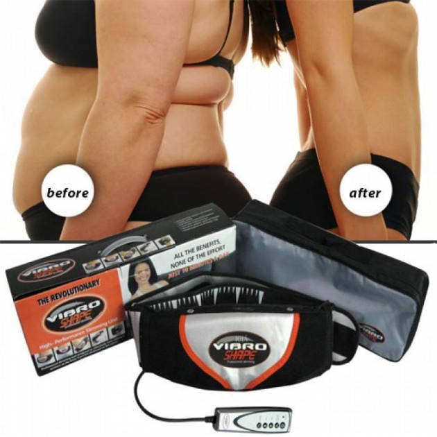 

Вибромассажер Пояс массажный для похудения Vibro Shape-Вибро Шейп для живота и ягодиц с эффектом сауны MND